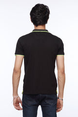 Black Basic Zipper Polo Shirt for Men | Revolve