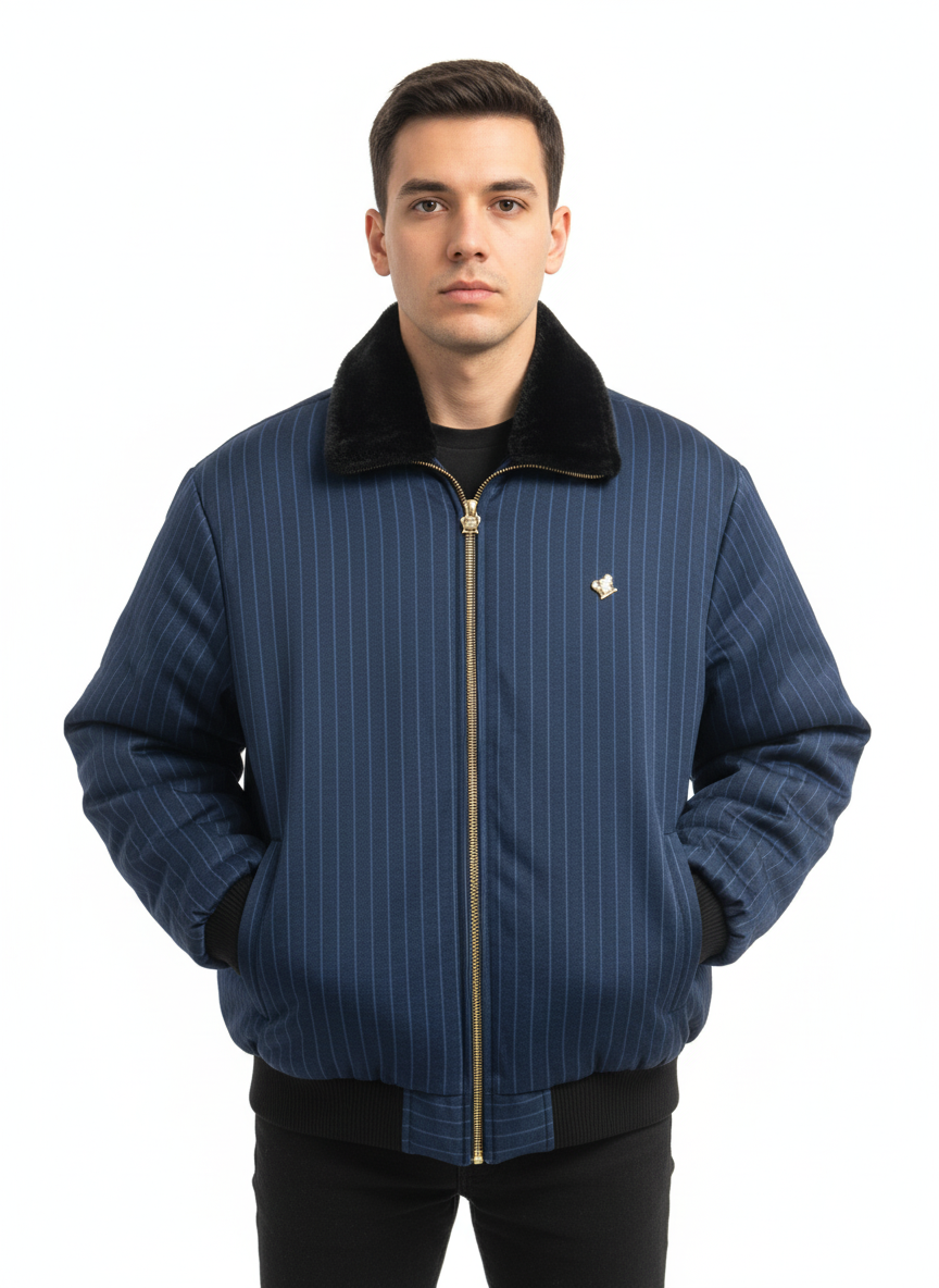 Diner Puffer Jacket - Blue