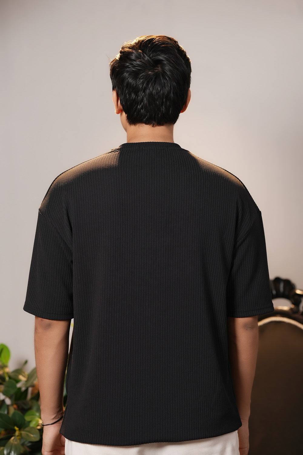 Black Round Neck T-Shirts For Men