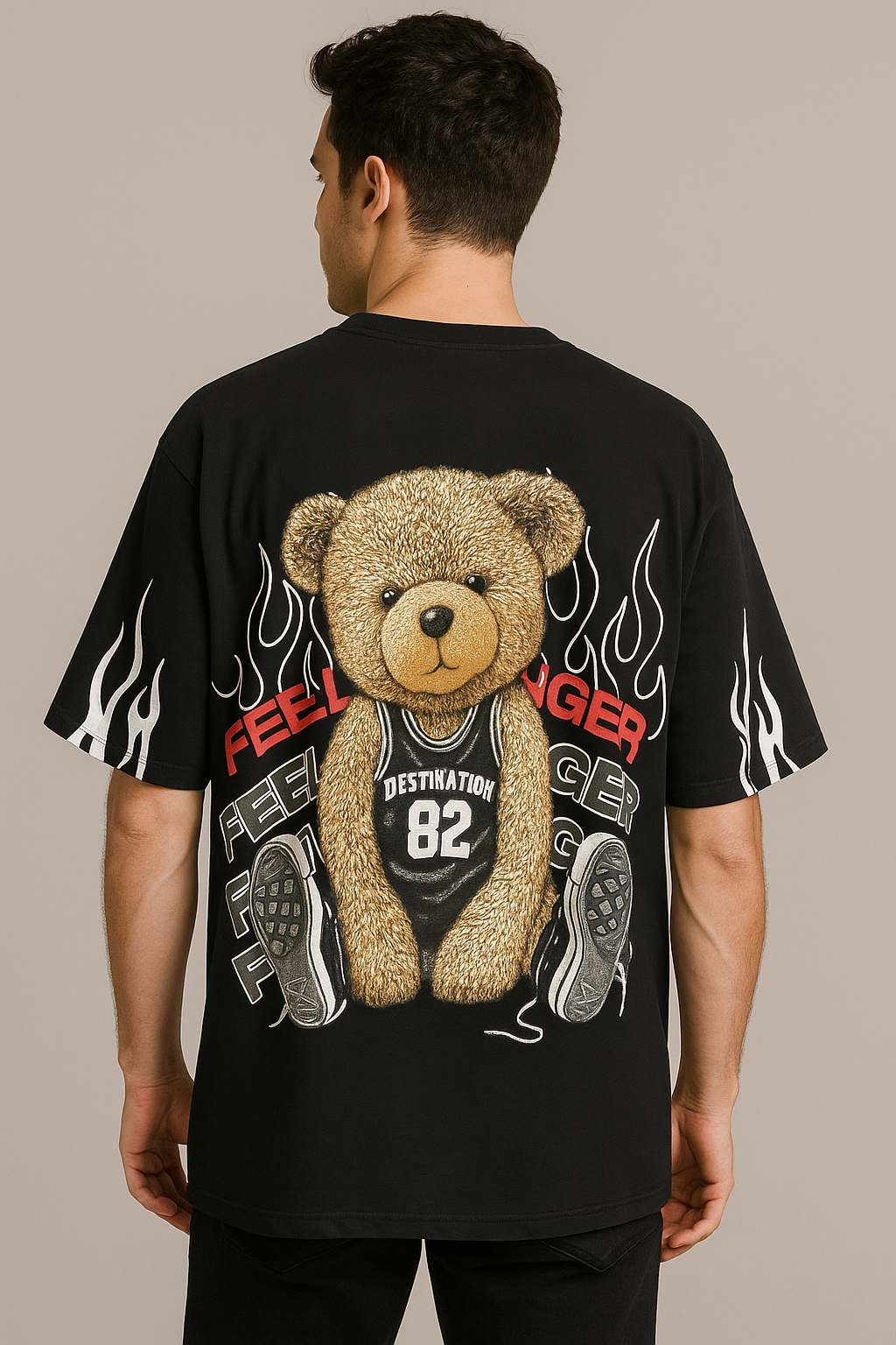 "Feel The Anger" Graphic Oversized Tee