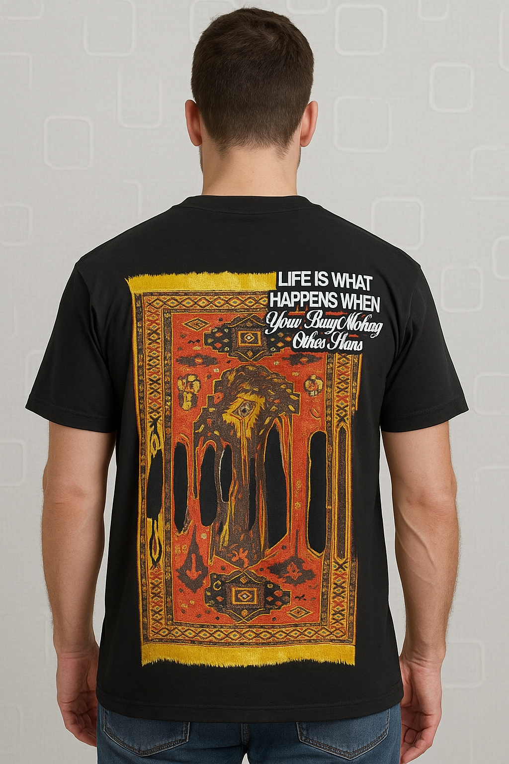 "Life Happens – Rug Graphic Tee"