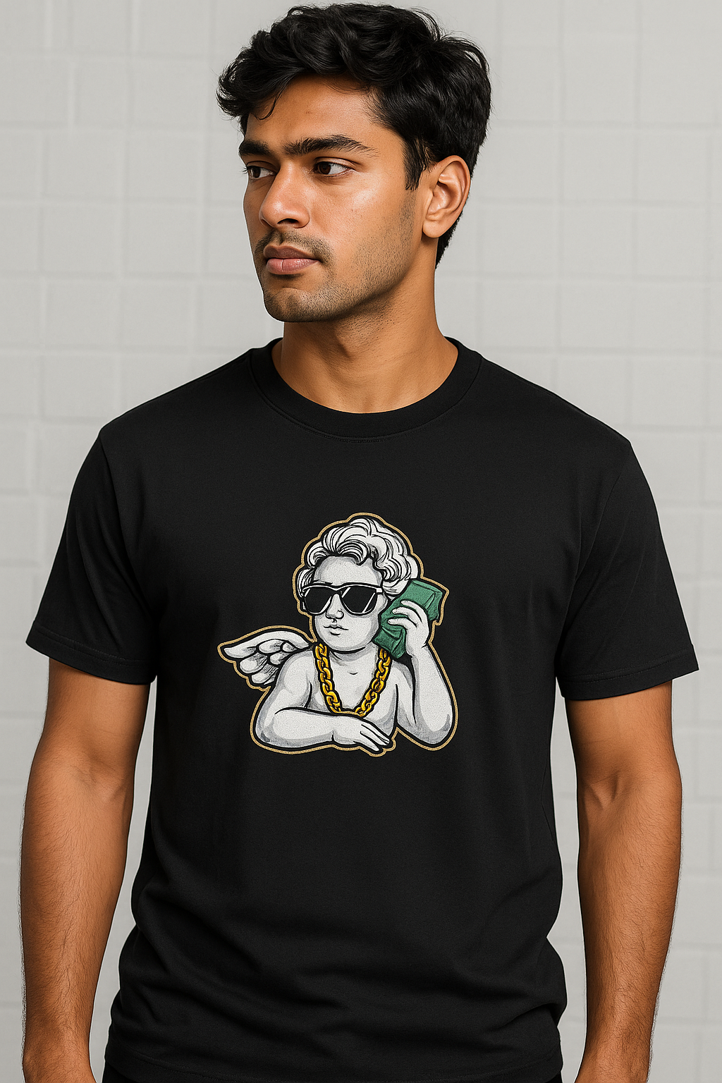 "Street Cherub – Bold Orange/Black Tee"