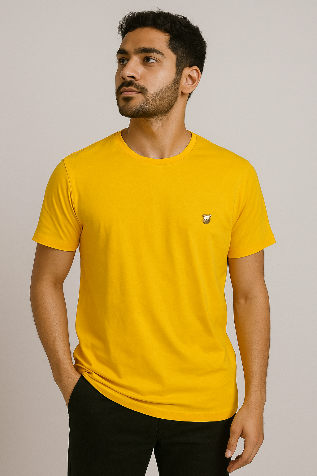 Golden Bear Crest Tee – Mustard Yellow