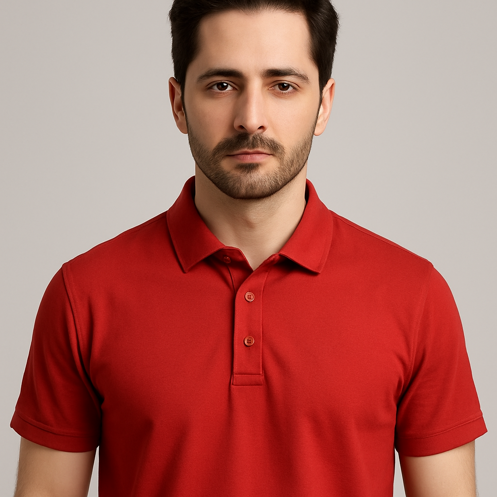 Classic Red Polo Shirt – Premium Cotton