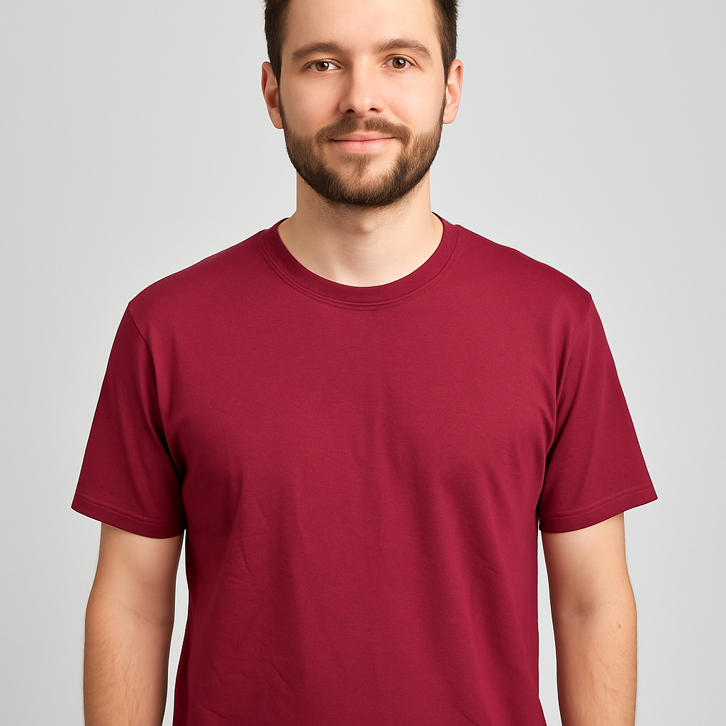 Classic Maroon Crew Neck T-Shirt