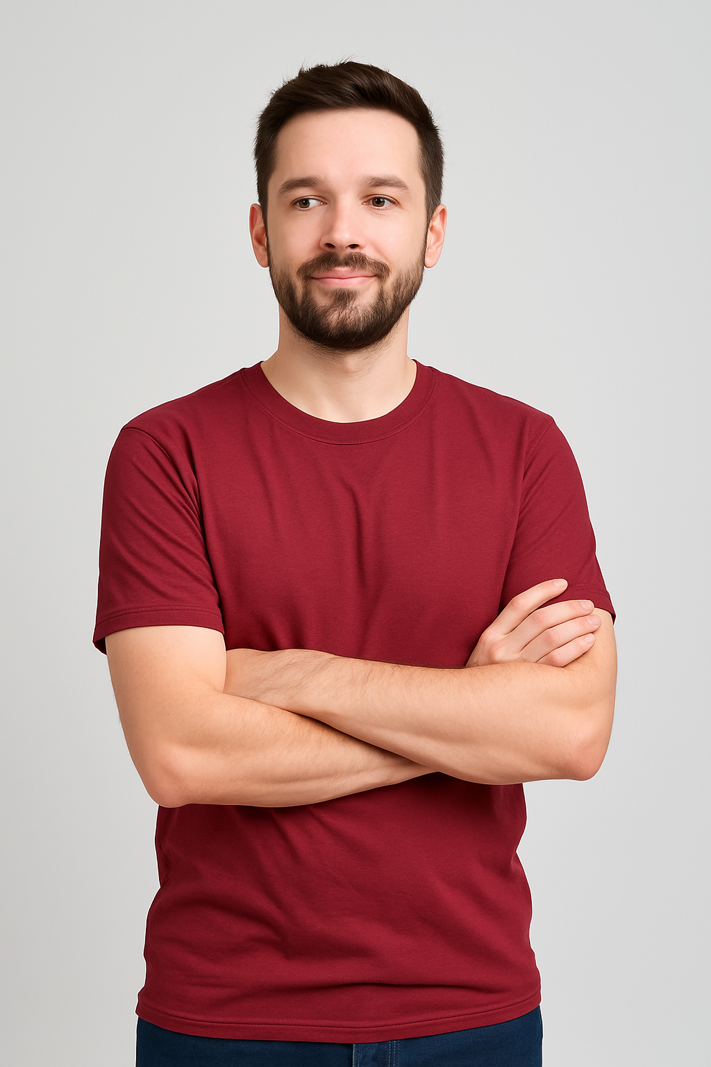 Classic Maroon Crew Neck T-Shirt