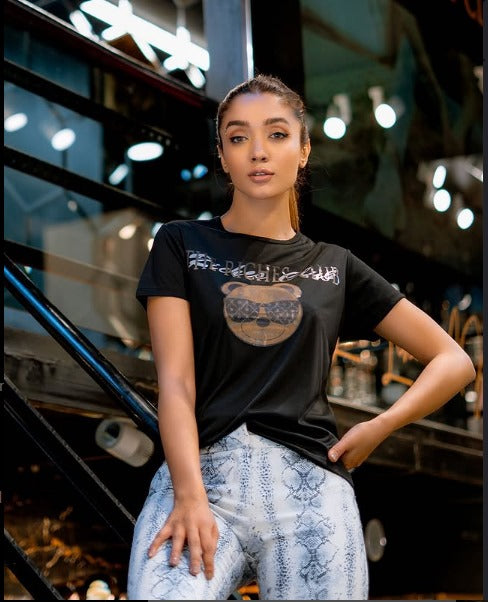 "The Riches Club – Luxe Bear Tee" for women