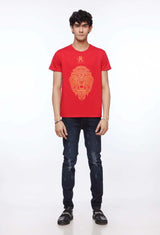 Red Slim Fit Shirt for Men | Riches Print | Revolve