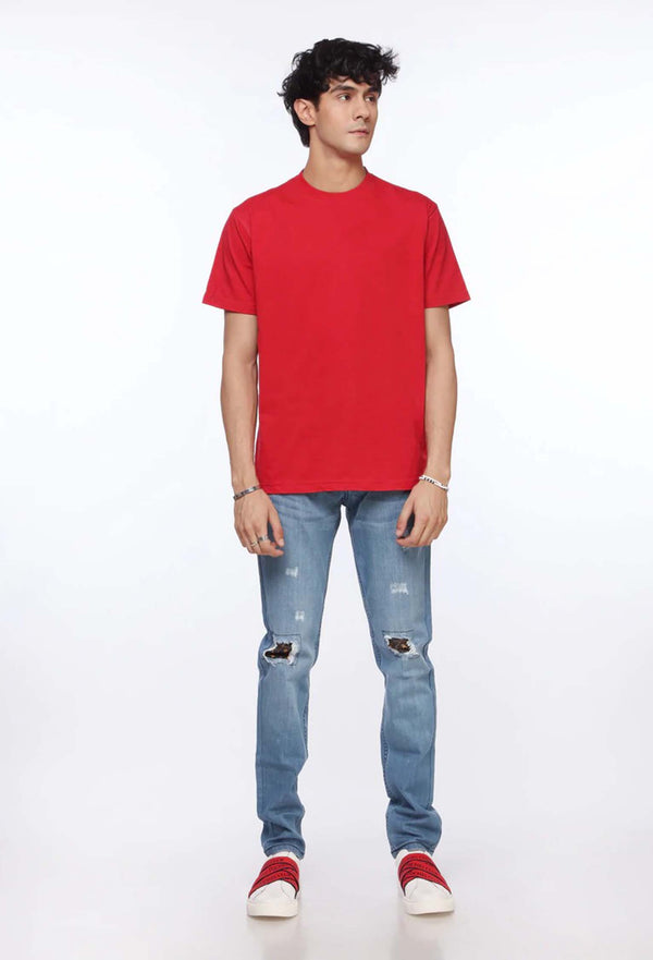 Red Oversized Shirt for Men | Riches Embroidery | Revolve