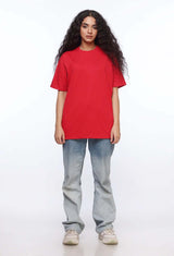 Red Oversized Shirt for Women | Riches Embroidery | Revolve