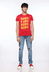 Red Slim Fit Shirt for Men | Embossed Logo | Revolve