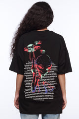 Black Oversized Shirt for Women | "Alien" Back Print | Revolve