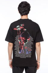 Black Oversized Shirt for Men | "Alien" Back Print | Revolve