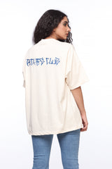 Off-White Oversized Shirt for Women | Japanese Print | Revolve