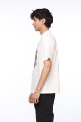 White Oversized Shirt for Men | Diamanté Riches Print | Revolve