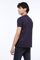 Navy Blue Slim Fit Shirt for Men | Embroidery Logo | Revolve