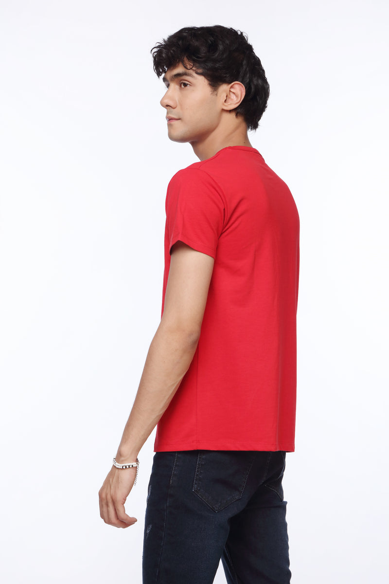 Red Slim Fit Shirt for Men | Riches Print | Revolve