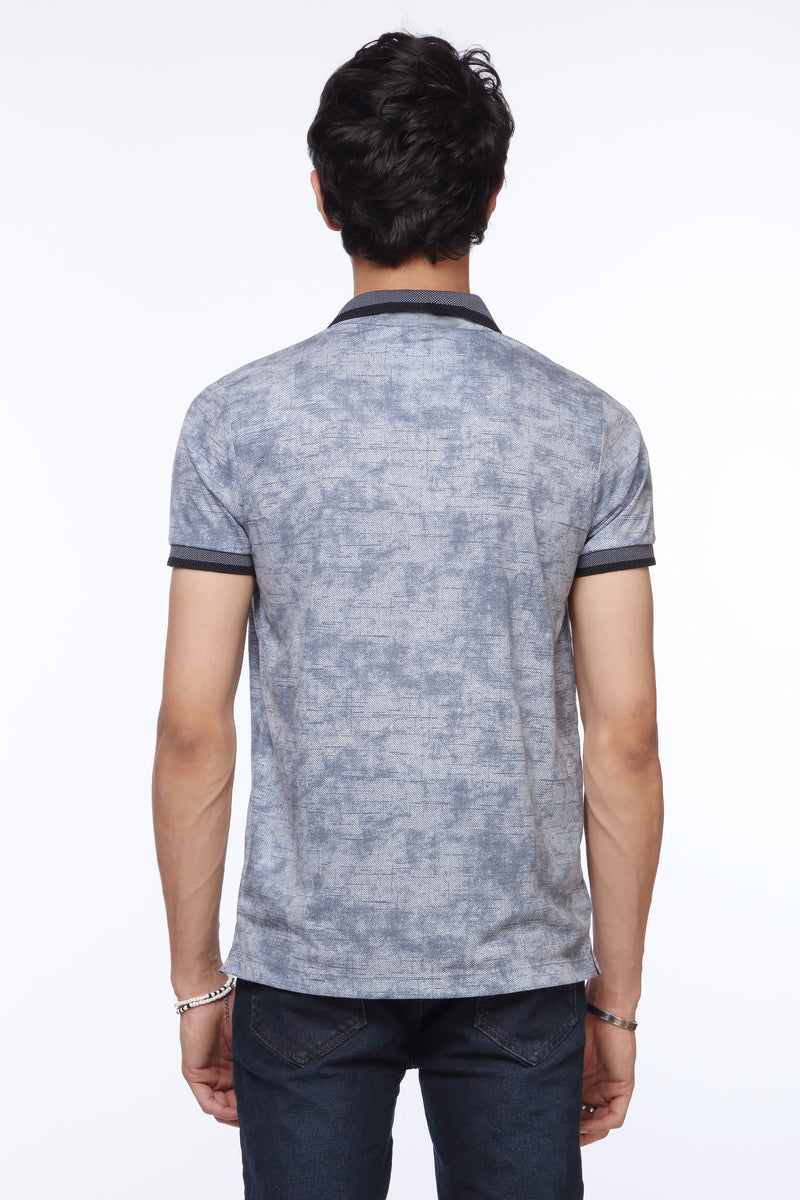 Grey Polo Shirt for Men | Textured | Revolve