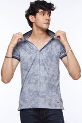 Grey Polo Shirt for Men | Textured | Revolve
