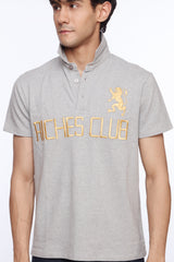Light Grey Polo Shirt for Men | "Riches Club" Polo | Revolve