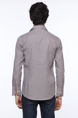 Grey Dress Shirt for Men | Textured with Embroidered Logo | Revolve