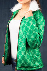Green Fox Fur Jacket