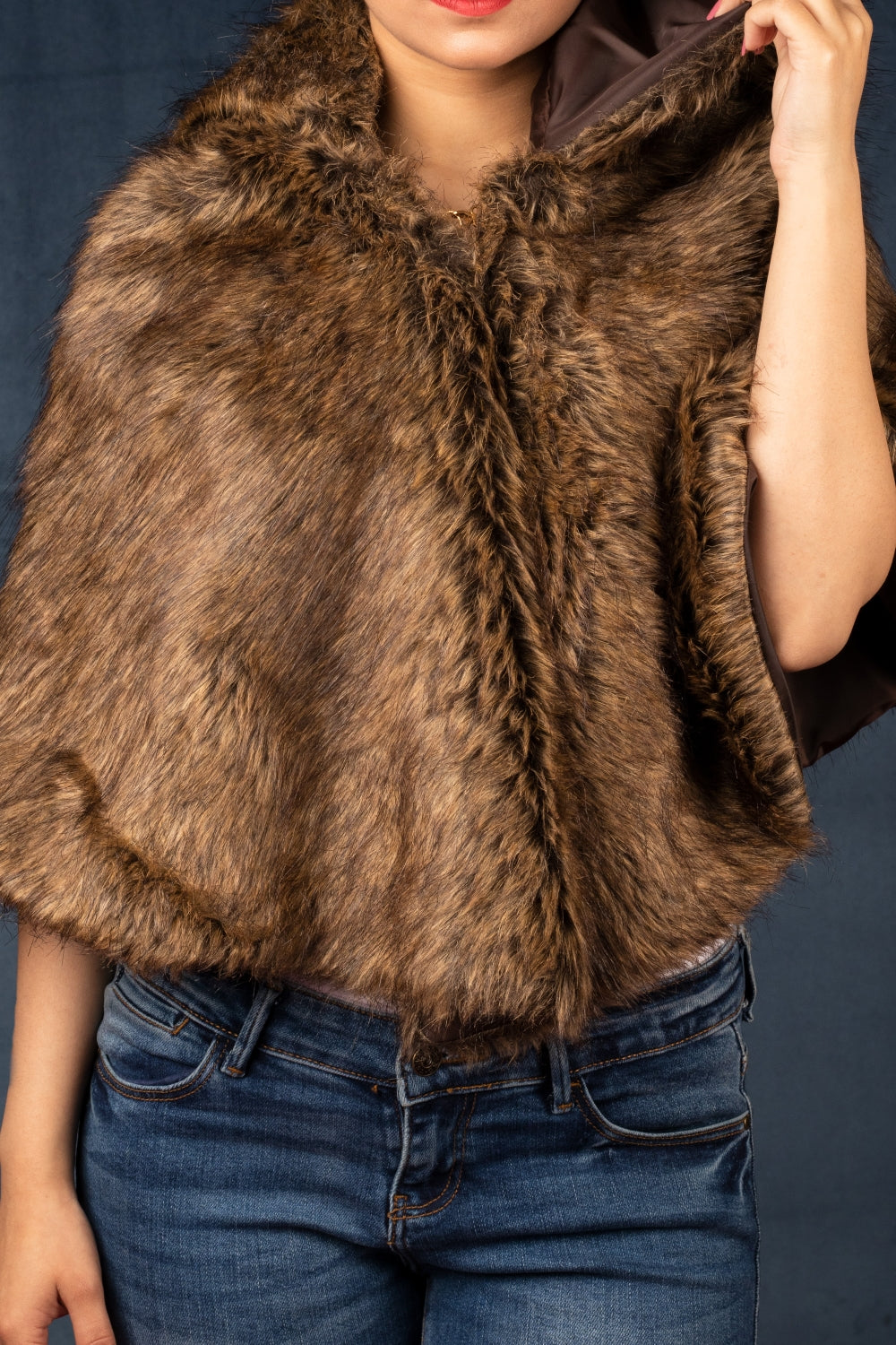 Faux Fur Cape