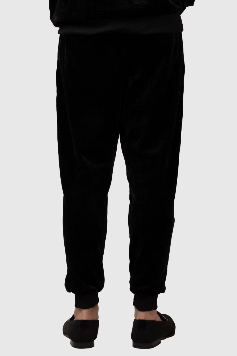 Velvet Jogger Pants - Black