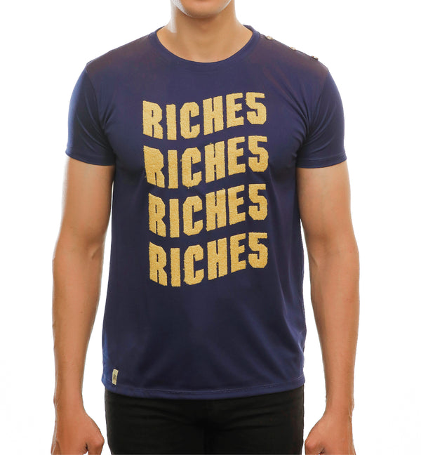 "RICHES" CLASSIC T-SHIRT (BLUE)