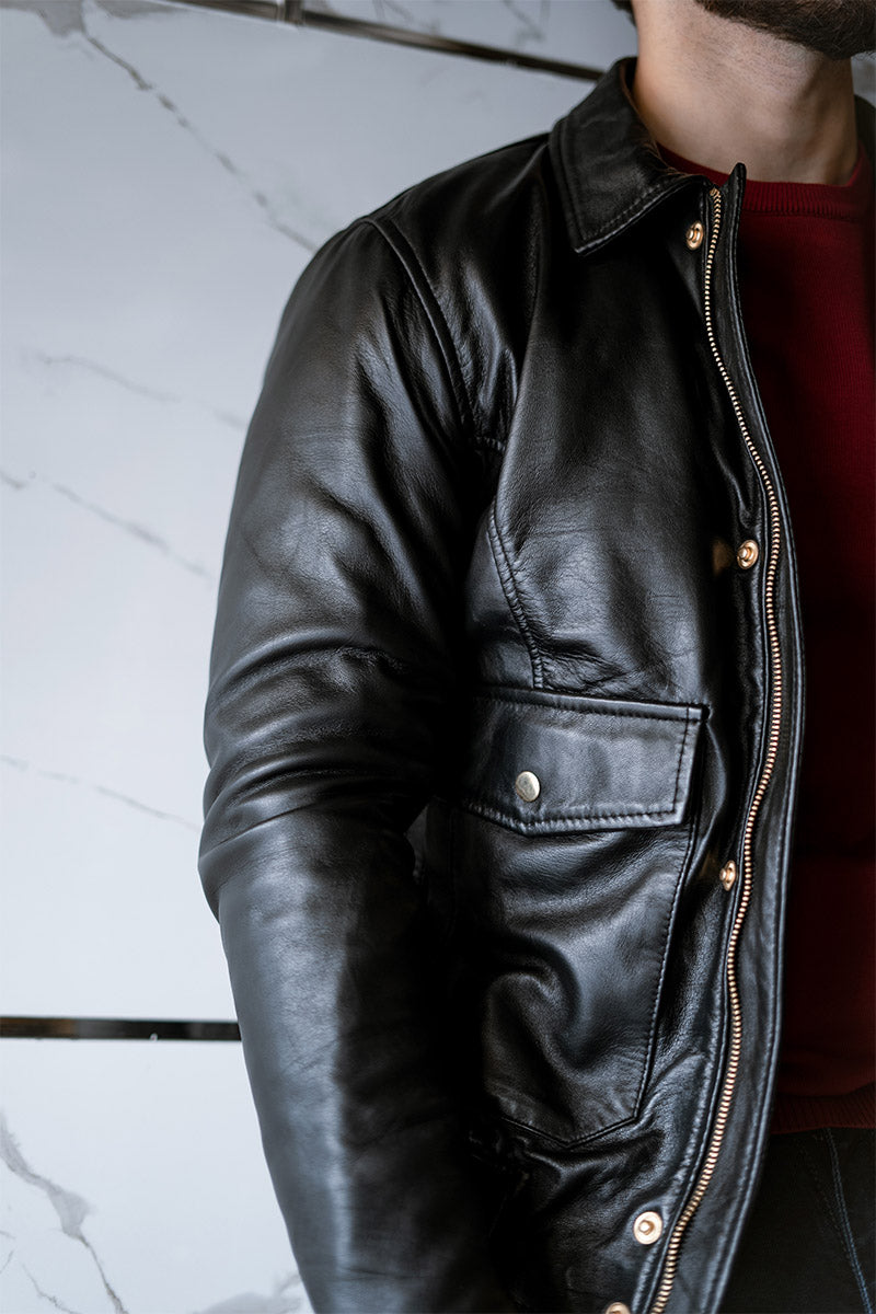 Euphoria Leather Jacket - Black