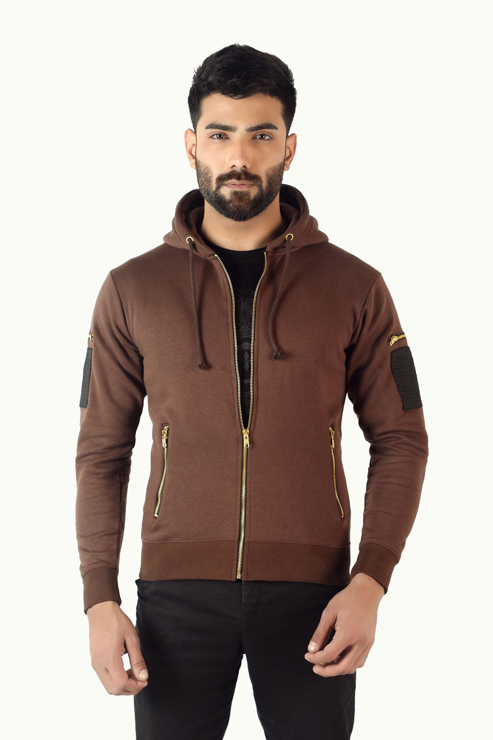 Hunt Zipper Hoodie - Brown