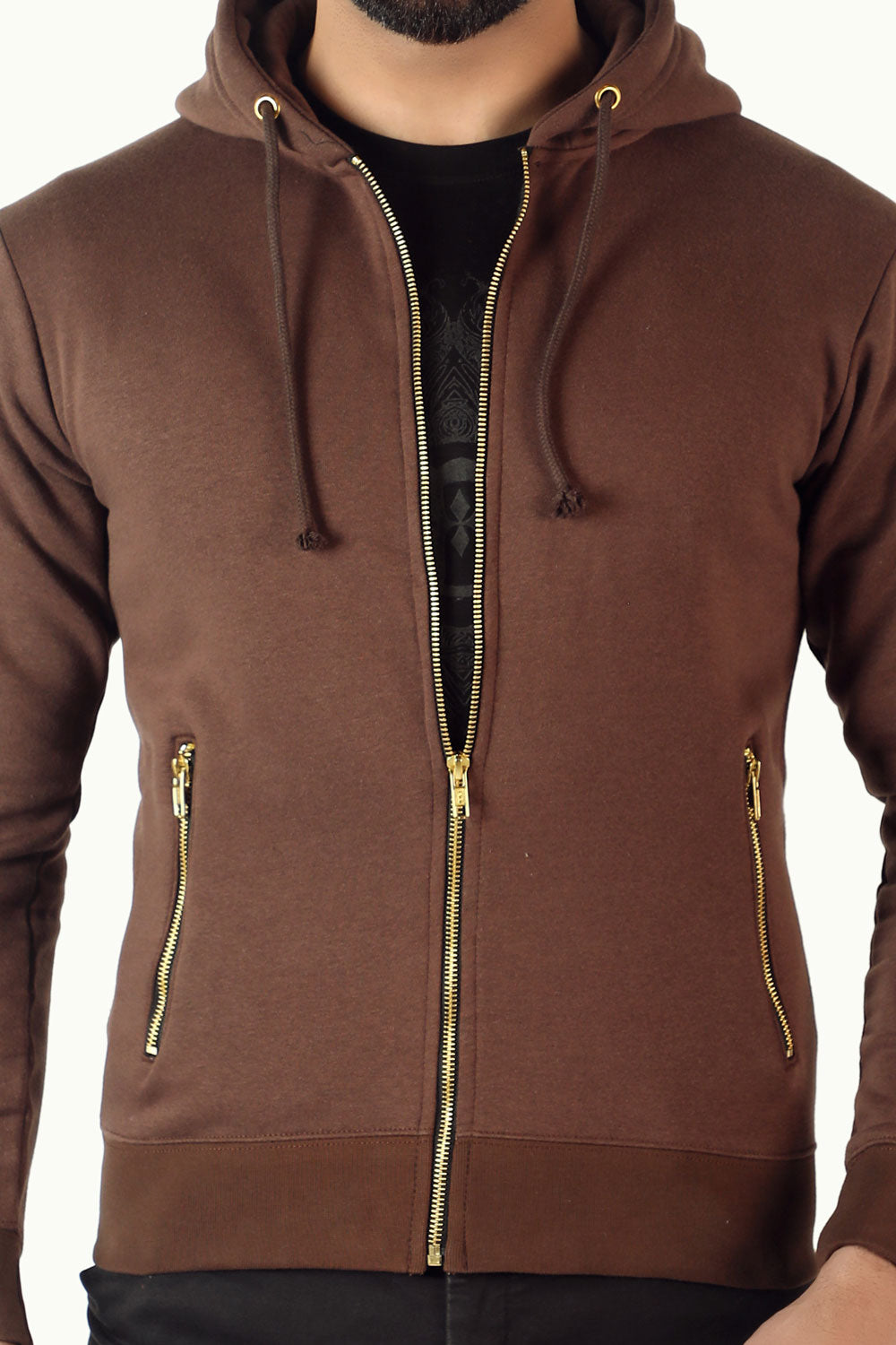 Hunt Zipper Hoodie - Brown