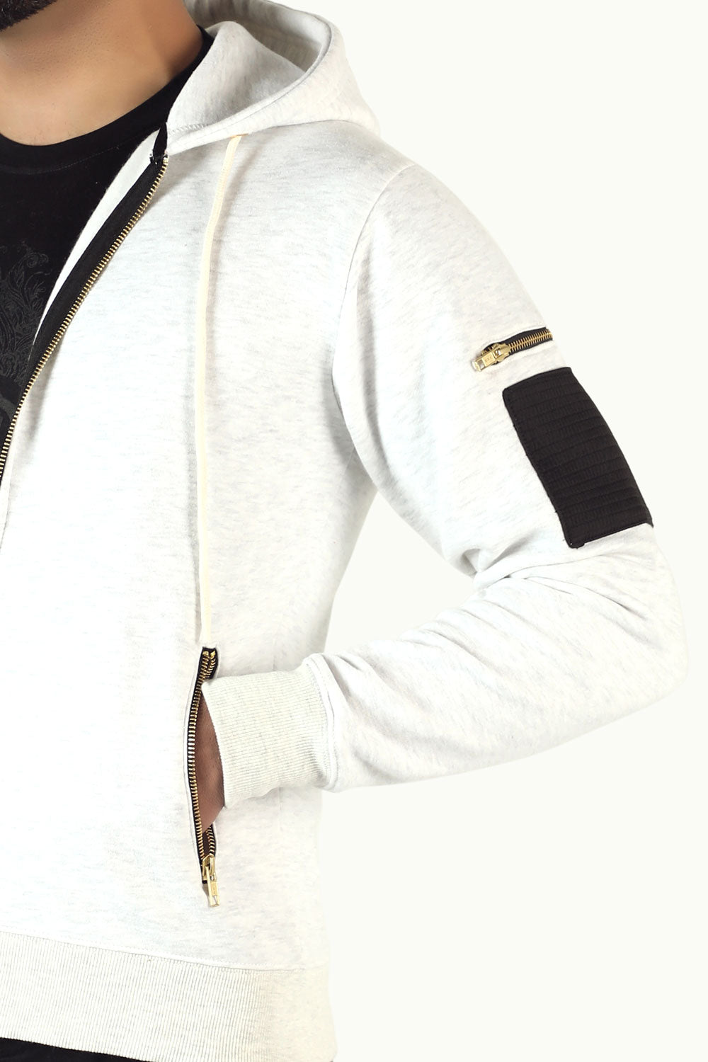 Hunt Zipper Hoodie - White