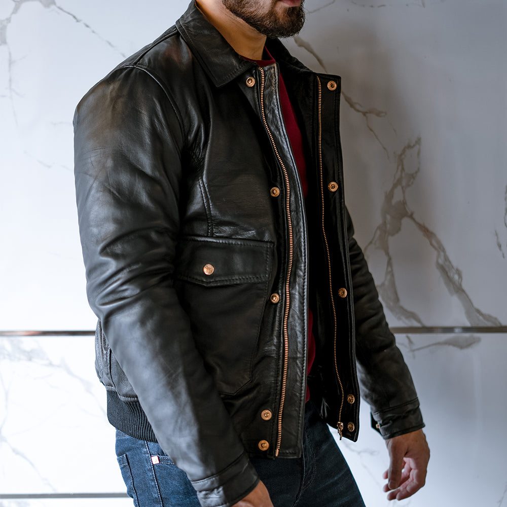 Euphoria Leather Jacket - Black